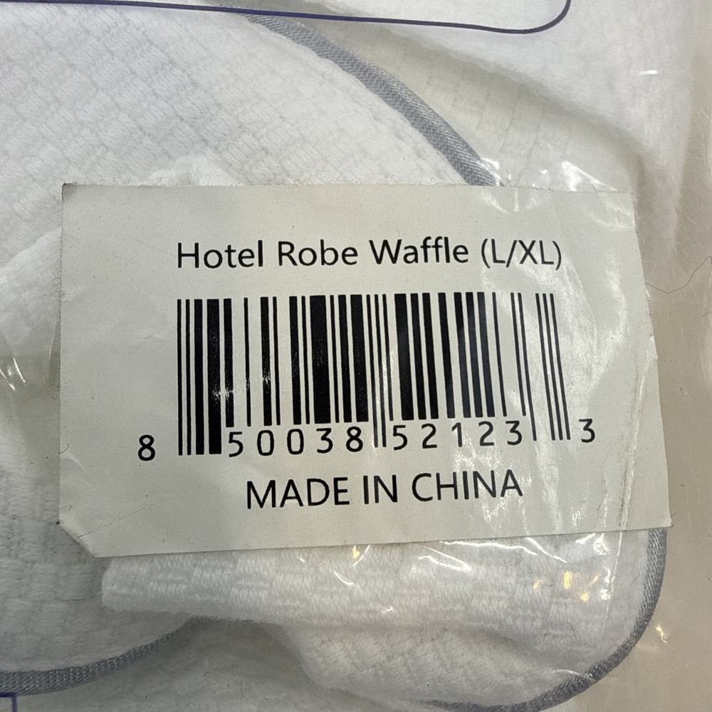 FluffCo Hotel Robe Waffle Robe Large / XL Unisex Premium Hotel Robe NEW - Picture 3 of 3